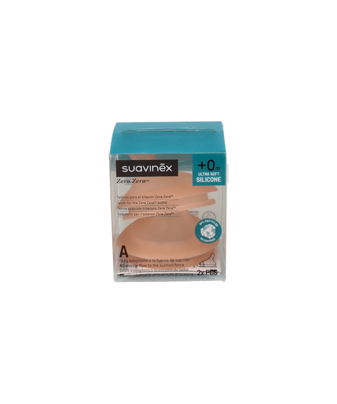 TETINA SUAVINEX SILICONA LACT MIXTA 2 UD – foto del producto cada tetina suavinex