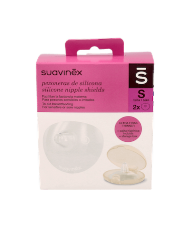 SUAVINEX PEZONERAS SILICONA TALLA S 2 UD – foto del producto cada suavinex pezoneras