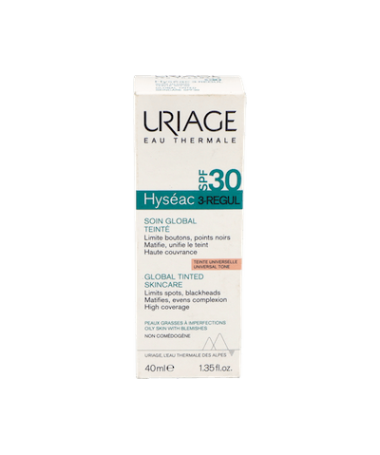 URIAGE HYSEAC 3 REGU GLOBAL SPF30 COLOR – foto del producto cada uriage hyseac