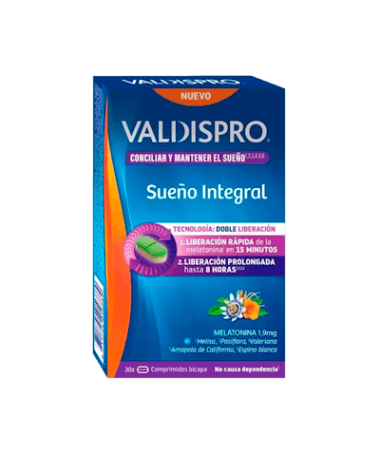 VALDISPRO SUEÑO INTEGRAL 30 COMP BICAPA – foto del producto cada valdispro sueño