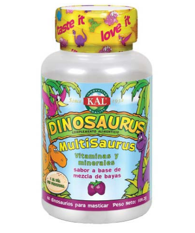 MULTISAURUS VIT MIN DINOS 60COMP KAL – foto del producto vitamina ácido mcg