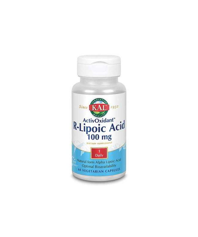 R LIPOIC ACID ACTIVOXIDANT 60CAP – foto del producto cápsula celulosa ácido