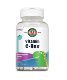 VITAMINA C REX 100 DINOSAURIOS MASTICABLES KAL – foto del producto vitamina ácido 100