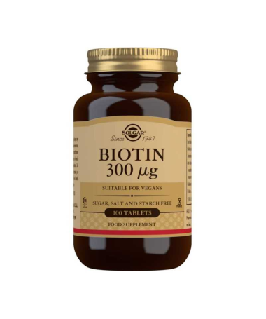 BIOTINA 300MCG 100COMP – foto del producto biotina celulosa vegetal