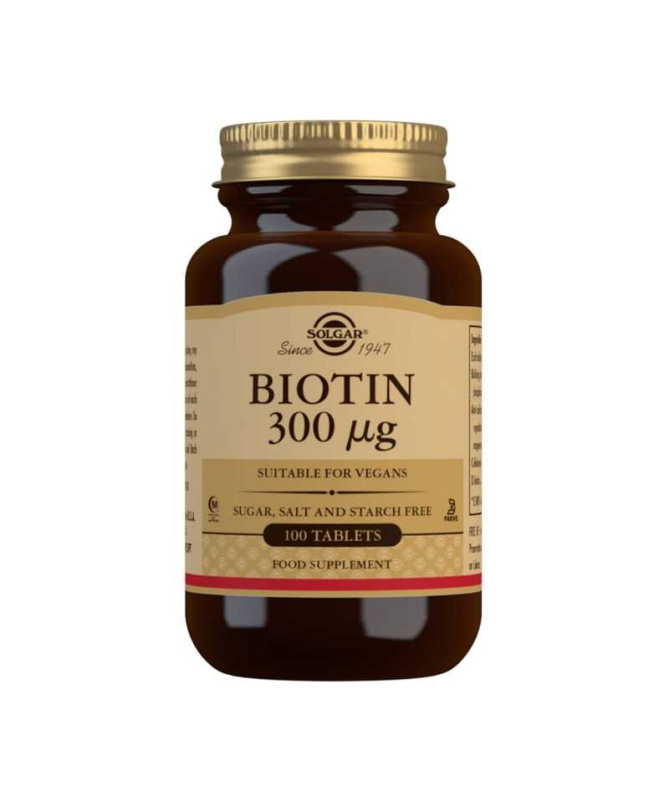 BIOTINA 300MCG 100COMP – foto del producto biotina celulosa vegetal BIOTINA 300MCG 100COMP – foto del producto biotina celulosa vegetal