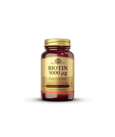 BIOTINA 5000MCG 100CAP – foto del producto biotina celulosa vegetal
