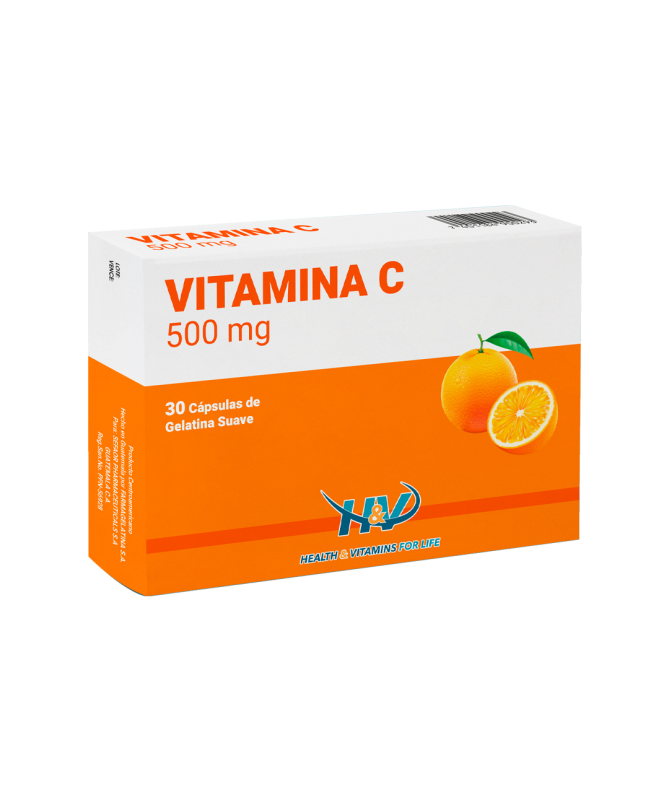 VITAMINA C 500MG 100VEGICAPS – foto del producto vitamina cápsula vegetal