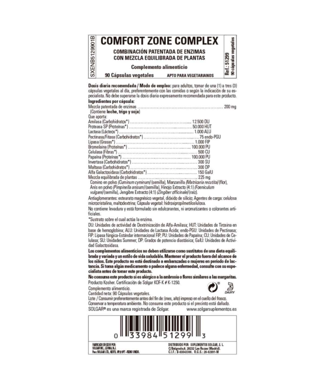 CONFORT ZONE DIGESTIVE COMPLEX 90CAP VEG – foto del producto carbohidratos proteínas semilla CONFORT ZONE DIGESTIVE COMPLEX 90CAP VEG – foto del producto carbohidratos proteínas semilla