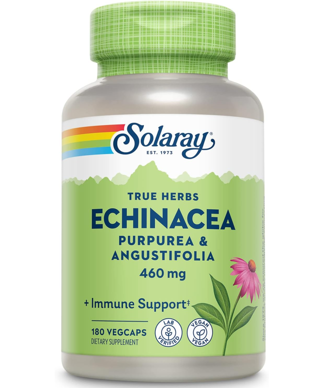 ECHINACEA ANGUSTIFOLIA PURPUREA 460MG 100CAP – foto del producto echinacea equinácea raíz