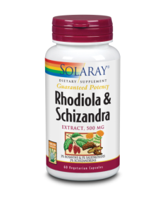 SCHIZANDRA RHODIOLA 500MG 60CAP VEG – foto del producto rhodiola extracto garantiza