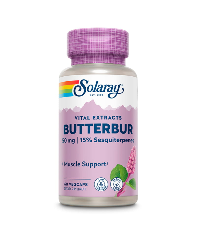 BUTTERBUR PETASITA 50MG 60CAP VEG – foto del producto extracto petasita cápsula