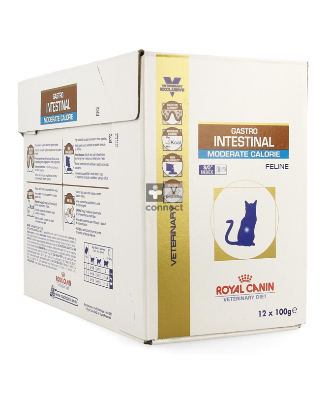 ROYAL VET FELINE GASTRO INTESTINAL MODERATE 4KG – foto del producto proteínas gluten fibras