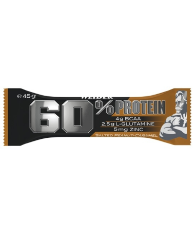 WEIDER PROTEIN 60 BARRITAS MANI SALADO CARAM 24UD – foto del producto leche proteína aislado