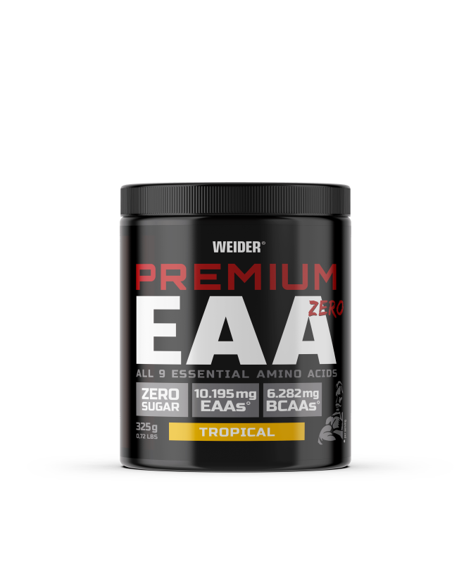 WEIDER PREMIUM EAA ZERO TROPICAL 325GR – foto del producto leucina lisina isoleucina