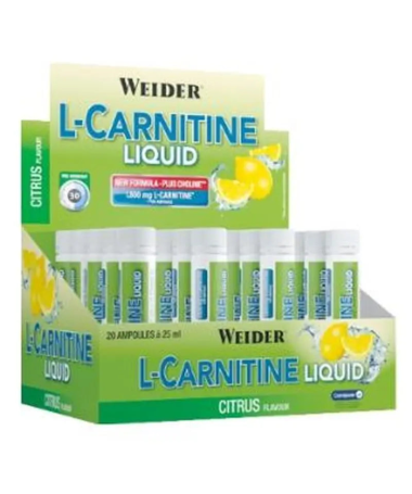 WEIDER L CARNITINA SABOR LIMON 20AMP – foto del producto carnitina colina aroma