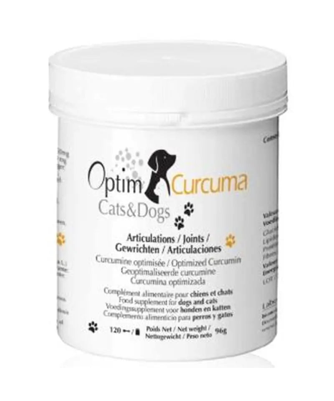 OPTIM CURCUMA CATS DOGS POLVO 96GR – foto del producto curcuma ecológica antiaglomerante