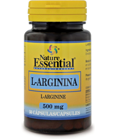 L ARGININA 500MG 50CAP – foto del producto vegetal arginina cápsula