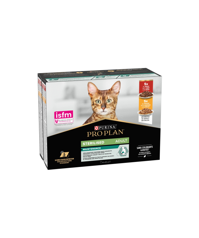 PRO PLAN FELINE STERILISED POLLO 26X85GR – foto del producto sulfato subproductos vit PRO PLAN FELINE STERILISED POLLO 26X85GR – foto del producto sulfato subproductos vit