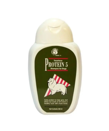CHAMPU PROTEINA 5 PERROS 250ML – foto del producto champu proteina perros