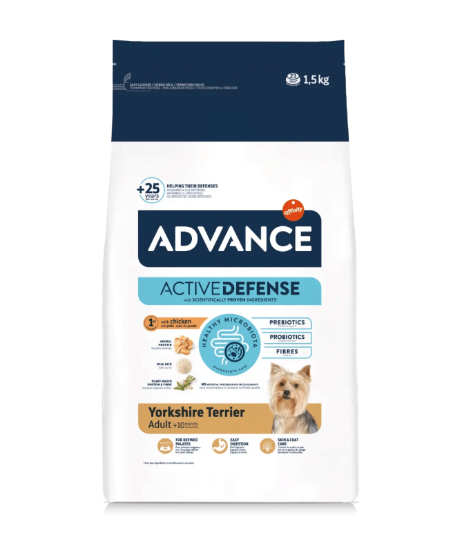 ADVANCE YORKSHIRE TERRIER 1 5KG – foto del producto vitamina sulfato proteínas