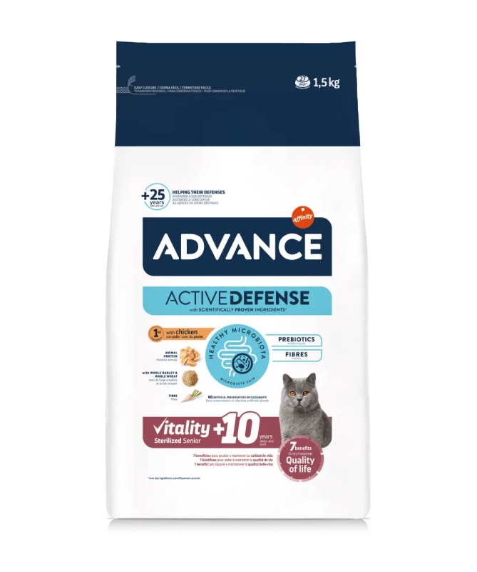 ADVANCE FELINE SENIOR 10 STERIL POLLO 1 5KG – foto del producto proteínas sulfato vitamina ADVANCE FELINE SENIOR 10 STERIL POLLO 1 5KG – foto del producto proteínas sulfato vitamina