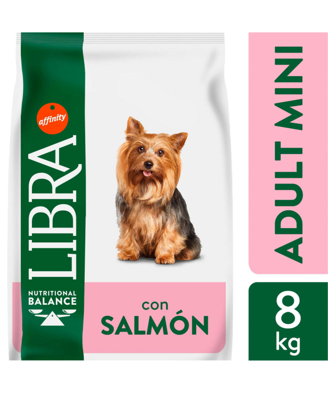 LIBRA CANINE ADULT MINI SALMON 3KG – foto del producto sulfato bruta subproductos