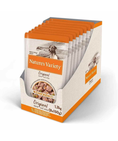 NATURE S V CANINE ADULT PATE MINI POLLO 8X150GR – foto del producto bruta pollo sulfato