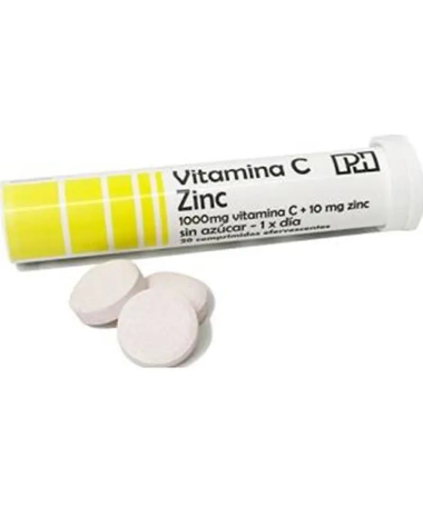 VITAMINA C ZINC 20COMP EFERV – foto del producto zinc ácido naranja