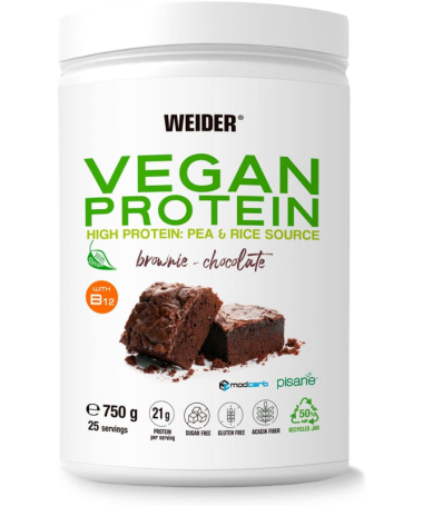 WEIDER VEGAN PROTEIN CHOCOLATE 540GR – foto del producto gluten aislado proteína