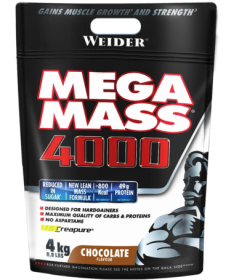 WEIDER MEGA MASS 4000 CHOCOLATE 4KG – foto del producto leche proteína polvo