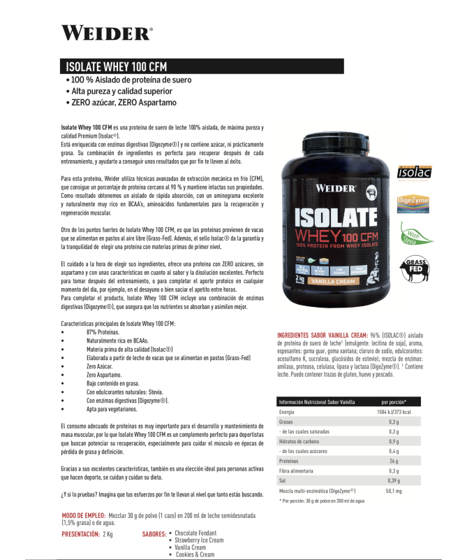 ISOLATE WHEY 100 CFM FRESA 2KG – foto del producto fresa 100 aroma ISOLATE WHEY 100 CFM FRESA 2KG – foto del producto fresa 100 aroma