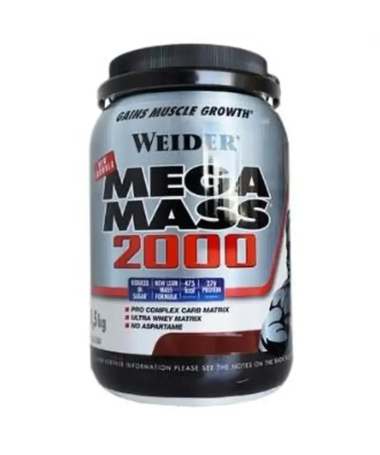 WEIDER MEGA MASS 2000 VAINILLA 1 5KG – foto del producto proteína suero leche