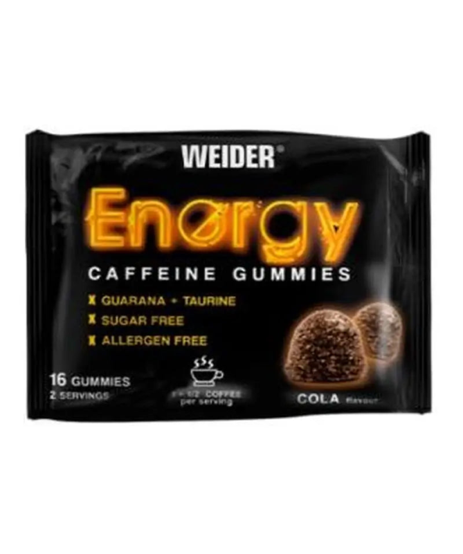 WEIDER ENERGY CAFFEINE COLA 16GUMMIES – foto del producto ácido vitamina cola