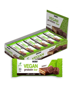 VEGAN PROTEIN WAFER BAR SALTED CHOCOLATE 12UD – foto del producto cacao aroma proteína