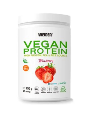 WEIDER VEGAN PROTEIN FRESA 750GR – foto del producto proteína gluten weider
