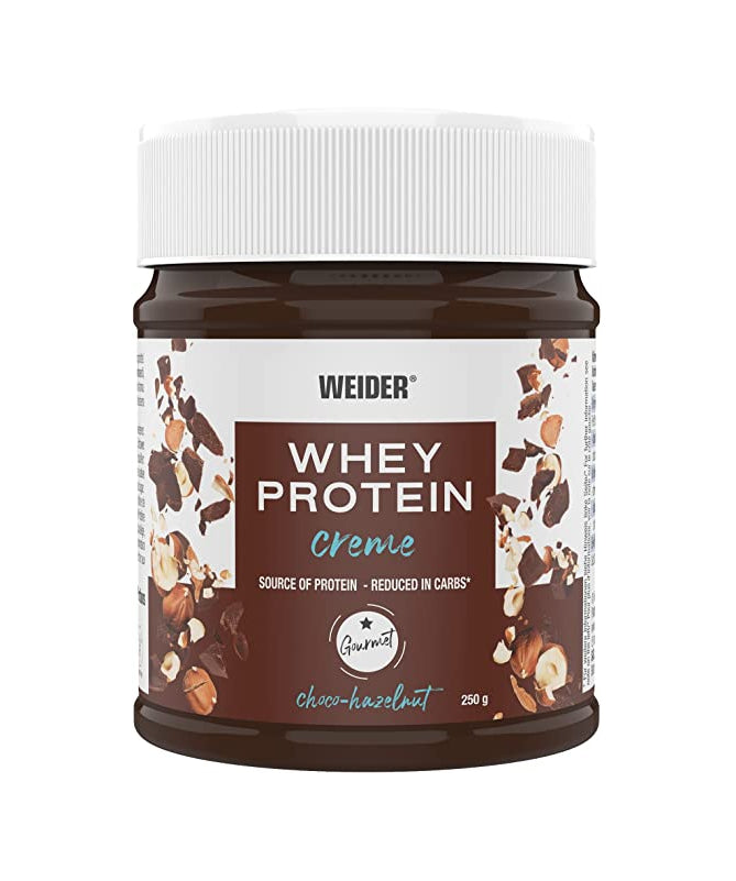 WEIDER WHEY PROTEIN CREME CHOCO HAZELNUT 250GR – foto del producto leche suero aceite