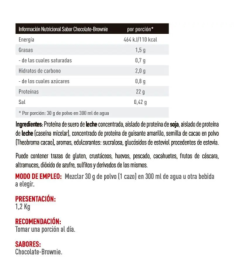FUSION PROTEIN CHOCOLATE BROWNIE 1 2KG – foto del producto proteína leche aislado