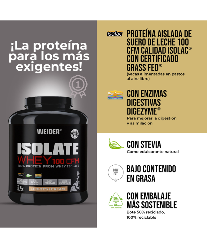 WEIDER ISOLATE WHEY 100 CFM CHOCO 420GR – foto del producto tienes contacta nuestro