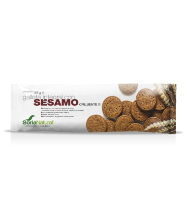 GALLETAS SESAMO INTEGRALES 165GR – foto del producto trigo sésamo bicarbonato