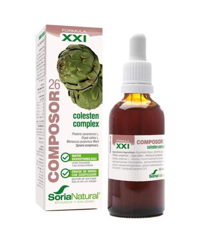 COMPOSOR 26 COLESTEN COMPLEX XXI 50ML – foto del producto extracto semilla ciclodextrinas