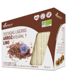 TOSTADAS DE ARROZ INTEGRAL Y LINO 85GR BIO – foto del producto integral arroz lino