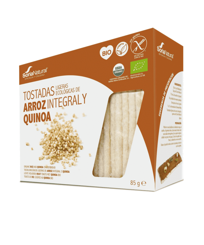 TOSTADAS DE ARROZ INTEGRAL Y QUINOA 85GR BIO – foto del producto integral arroz quinoa TOSTADAS DE ARROZ INTEGRAL Y QUINOA 85GR BIO – foto del producto integral arroz quinoa