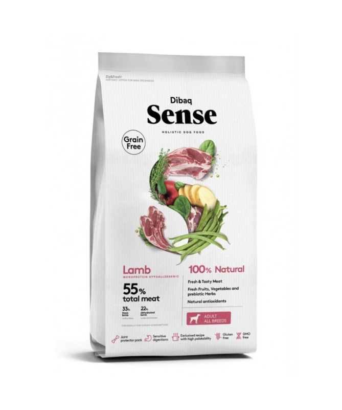 DIBAQ SENSE CORDERO PERRO ADULTO 12KG SG – foto del producto cordero sulfato naturales