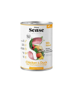 DIBAQ SENSE POLLO Y PATO PERRO ADULTO LATA 380G SG – foto del producto pollo pato frescas