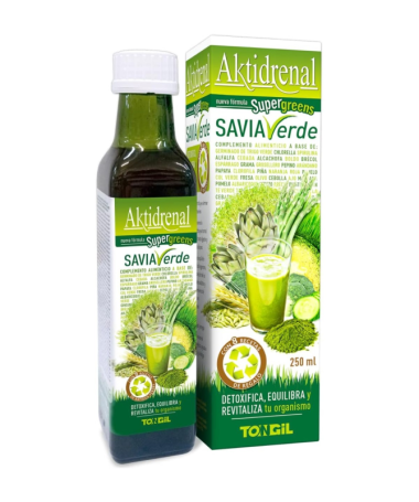 AKTIDRENAL SAVIA VERDE 500ML LINEABEL – foto del producto extracto fluido verde