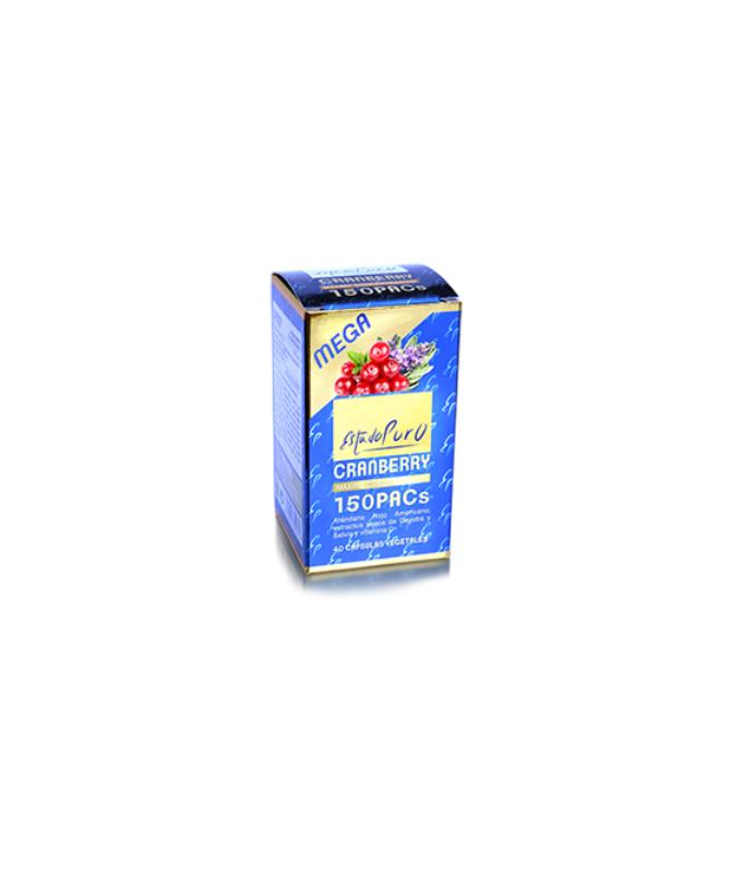 CRANBERRY MEGA150 PACS 40CAP ESTADO PURO – foto del producto pacs extracto seco CRANBERRY MEGA150 PACS 40CAP ESTADO PURO – foto del producto pacs extracto seco
