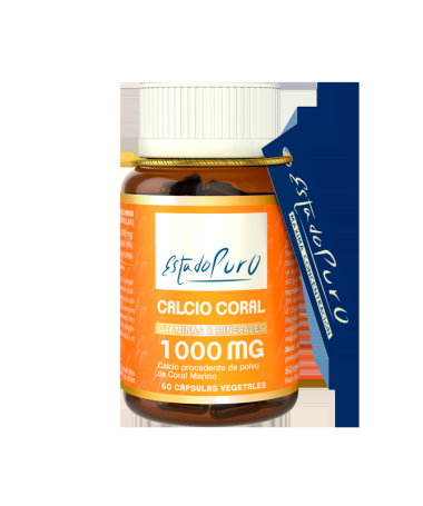 CALCIO CORAL 1000MG 60CAP ESTADO PURO – foto del producto calcio coral cápsula