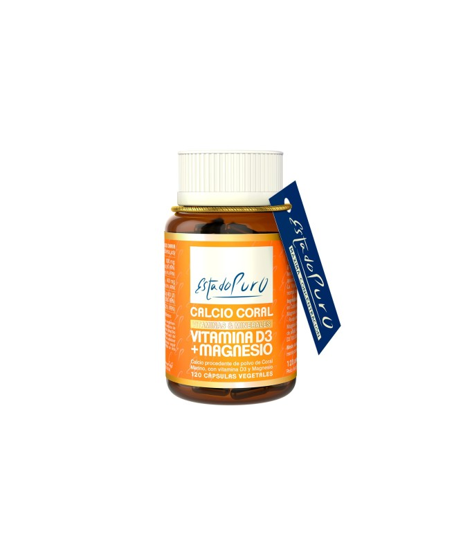 CALCIO CORAL VIT D3 MG 120CAP ESTADO PURO – foto del producto aporta magnesio calcio CALCIO CORAL VIT D3 MG 120CAP ESTADO PURO – foto del producto aporta magnesio calcio