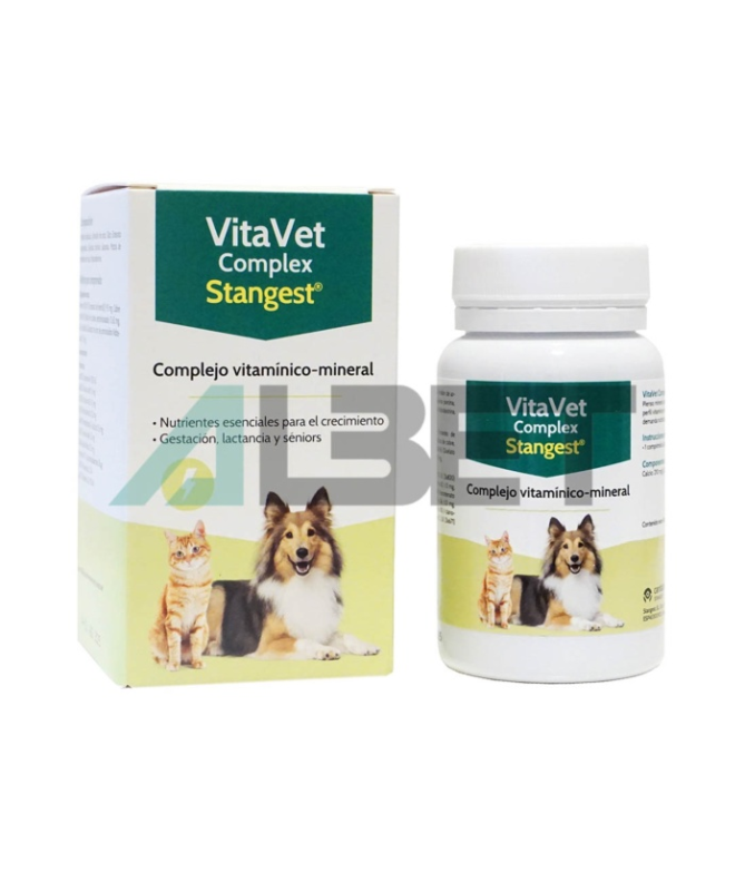 VITAVET COMPLEX PERROS Y GATOS 60COMP – foto del producto vitamina almidón cálcico