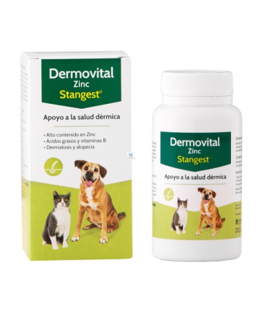 DERMOVITAL ZINC PERROS Y GATOS 60COMP – foto del producto vit zinc aceite